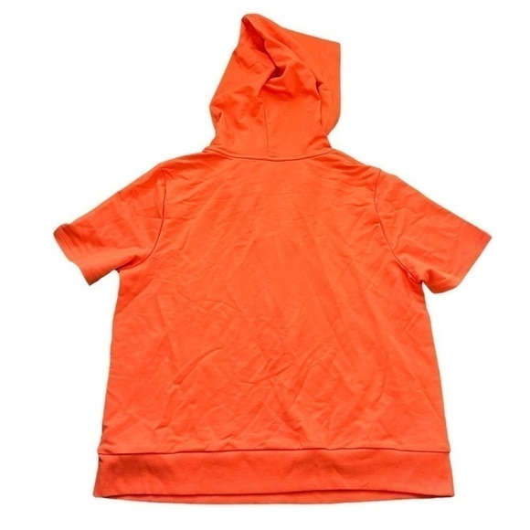 NWT Michael Kors Orange 1/4 Zip Short Sleeve With Hood - Picture 6 of 15